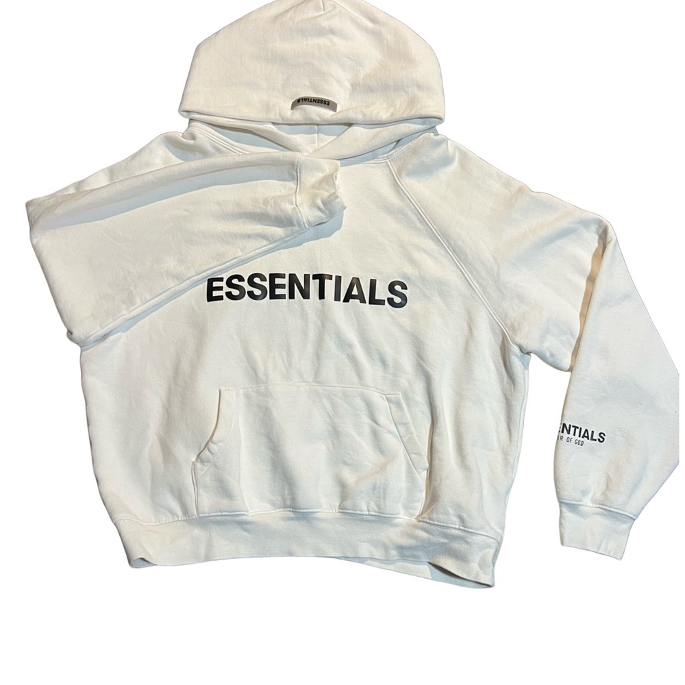 Essentials Men's Cream Hoodie Sweater